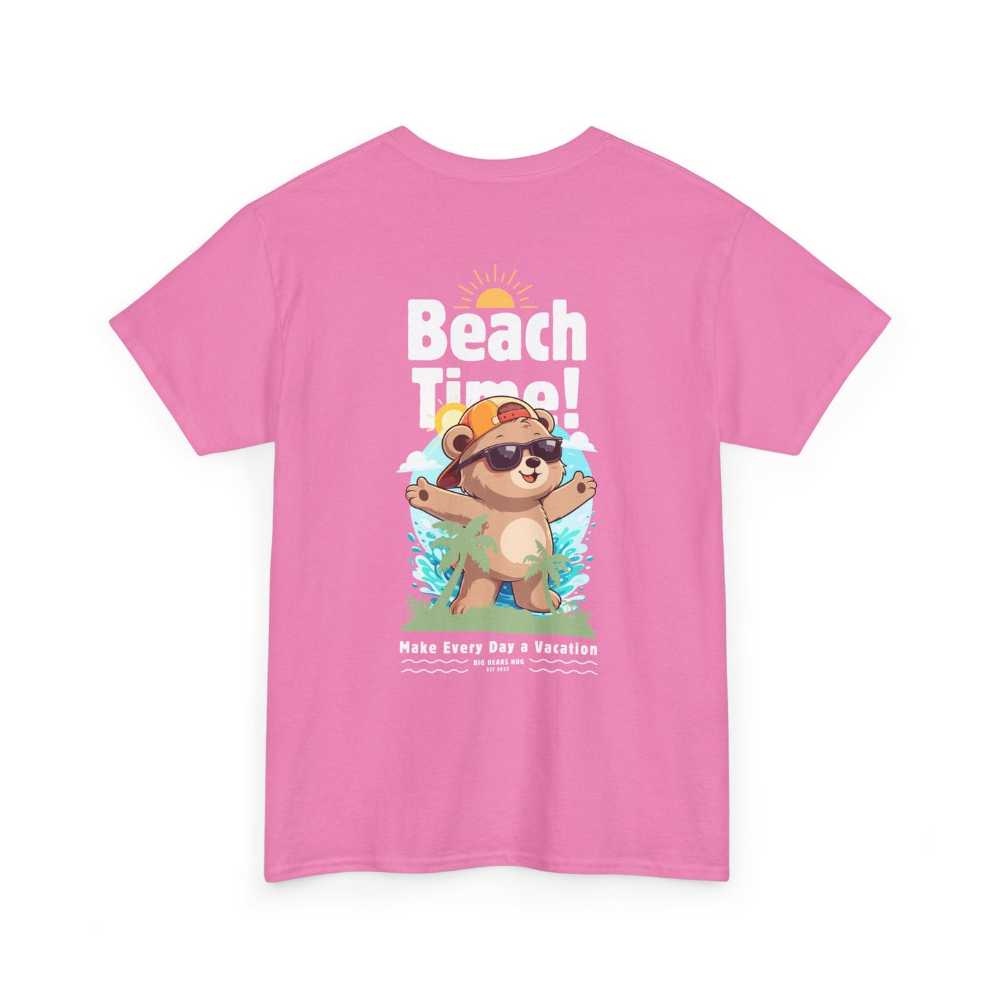Beach time with Pancha (back) unisex crewneck t-shirt
