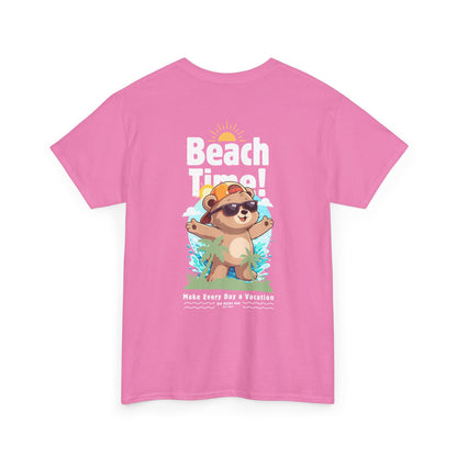 Beach time with Pancha (back) unisex crewneck t-shirt