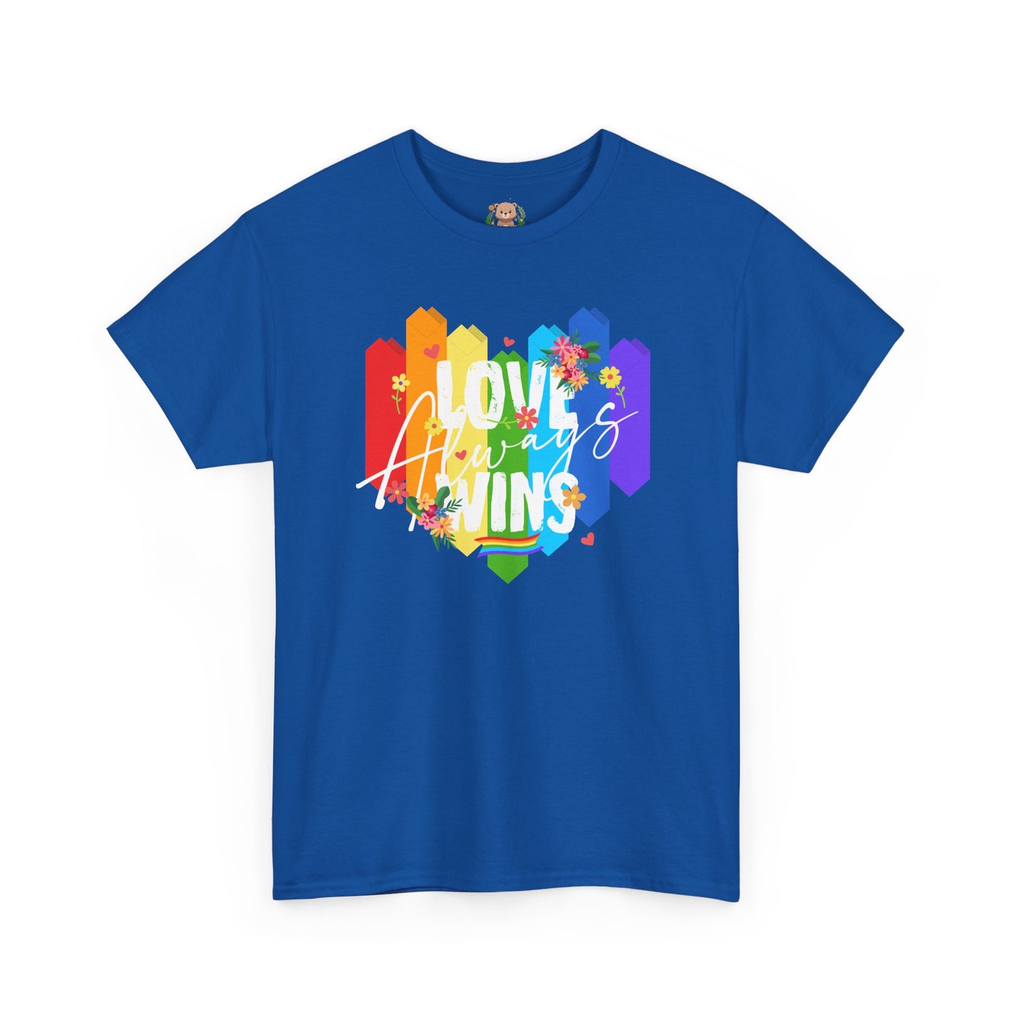Love always wins rainbow (front) unisex crewneck t-shirt