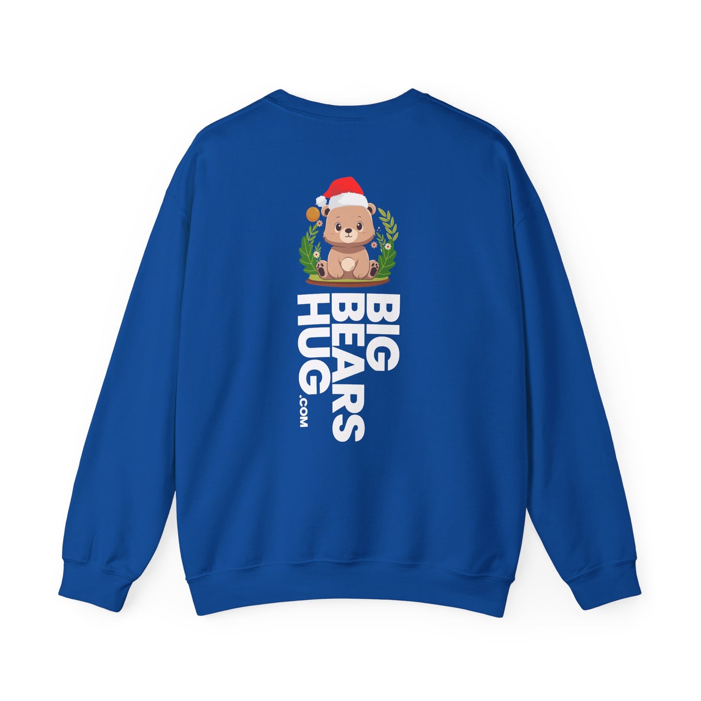 Pancha bear hug (back) Christmas unisex cozy crewneck sweatshirt