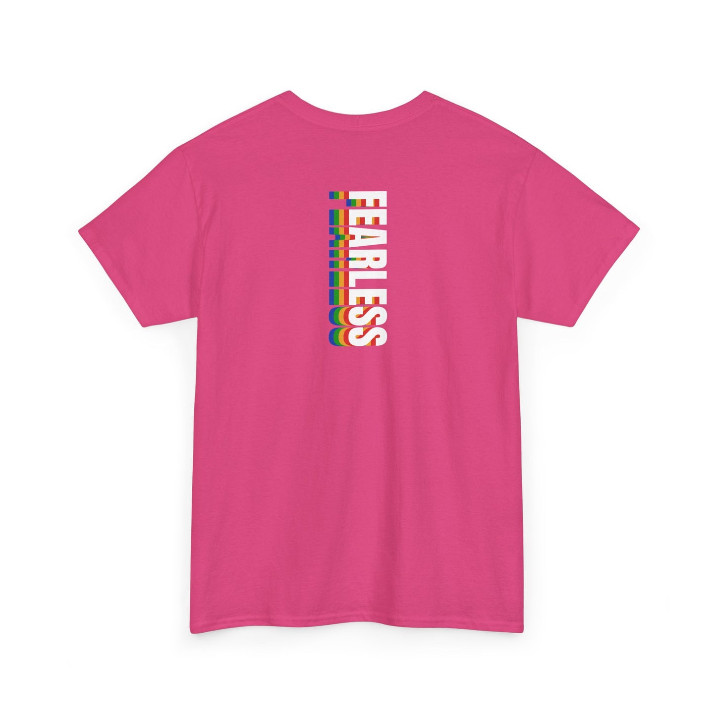 Fearless rainbow (back) unisex crewneck t-shirt