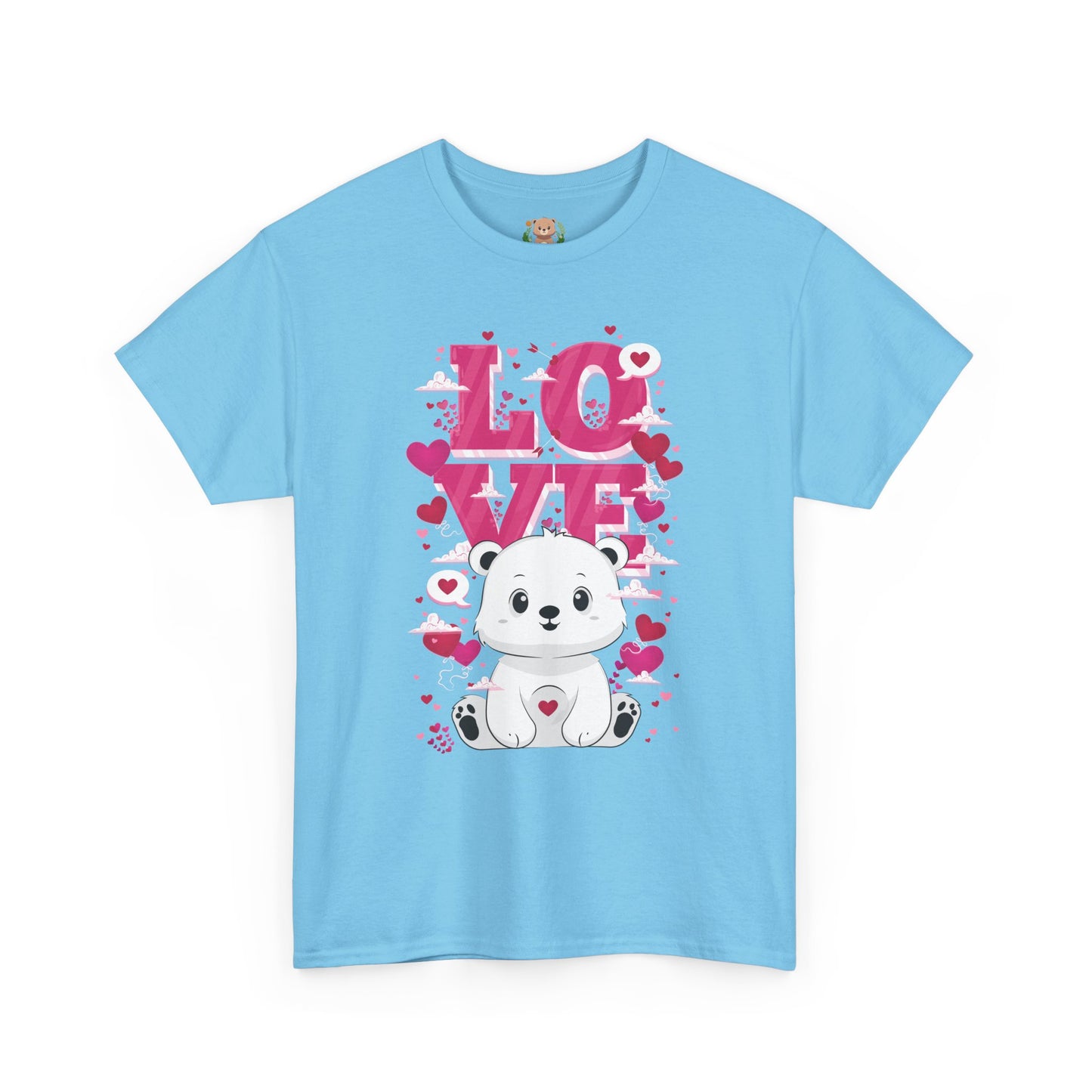 Snojo bear's love (front) unisex crewneck t-shirt