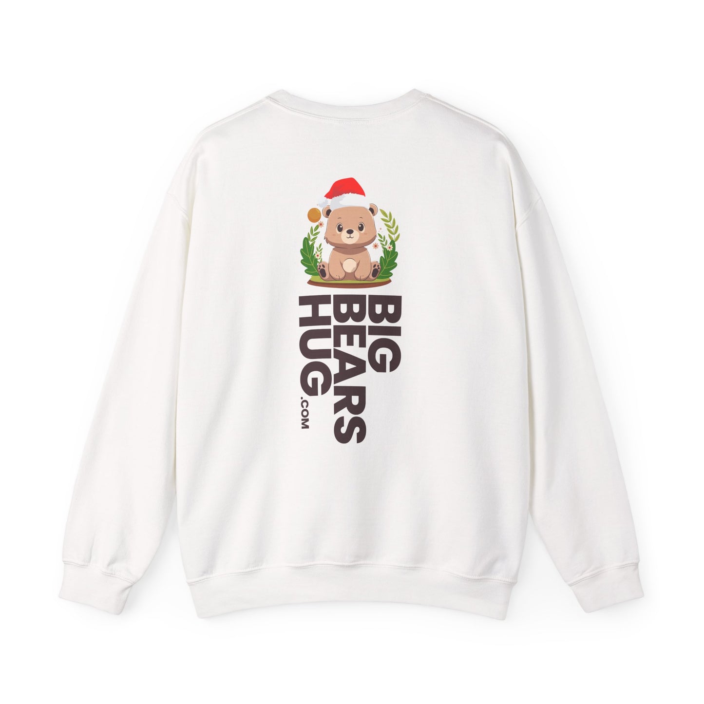 Pancha bear hug (back) Christmas unisex cozy crewneck sweatshirt