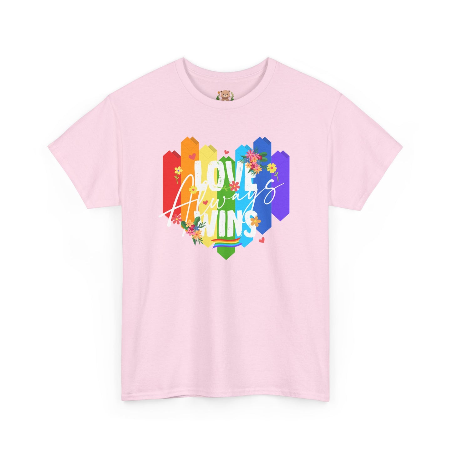 Love always wins rainbow (front) unisex crewneck t-shirt