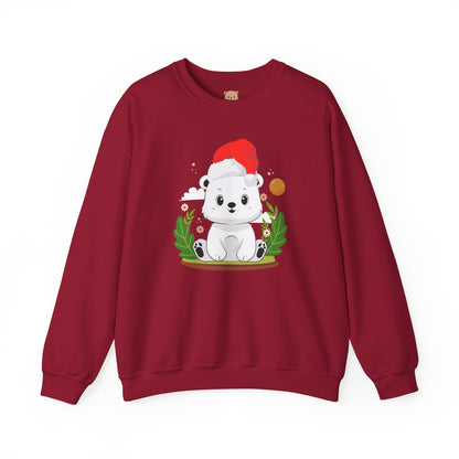 Snojo bear hug (front) Christmas unisex cozy crewneck sweatshirt