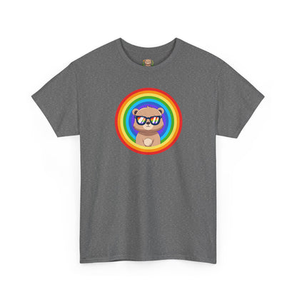 Rainbow Pancha bear rings (front) unisex crewneck t-shirt