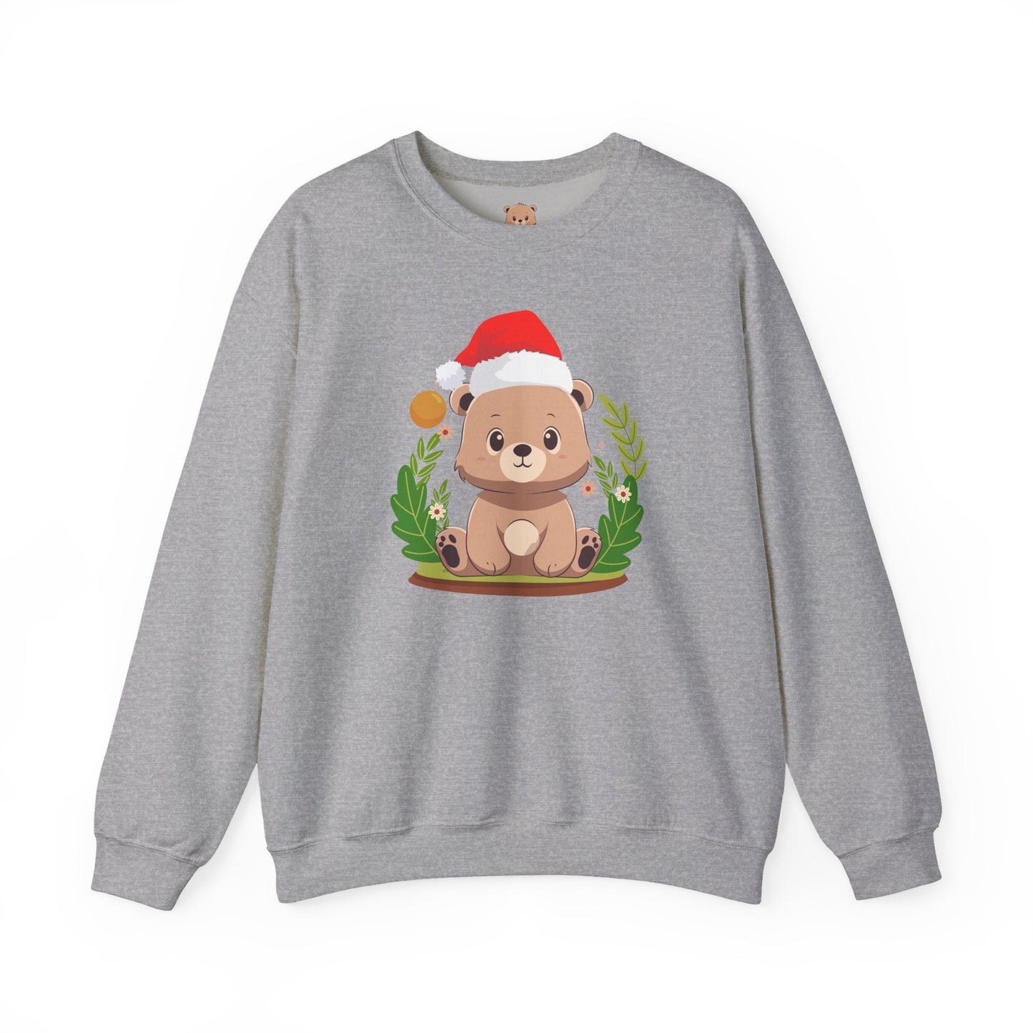 Pancha bear hug (front) Christmas unisex cozy crewneck sweatshirt