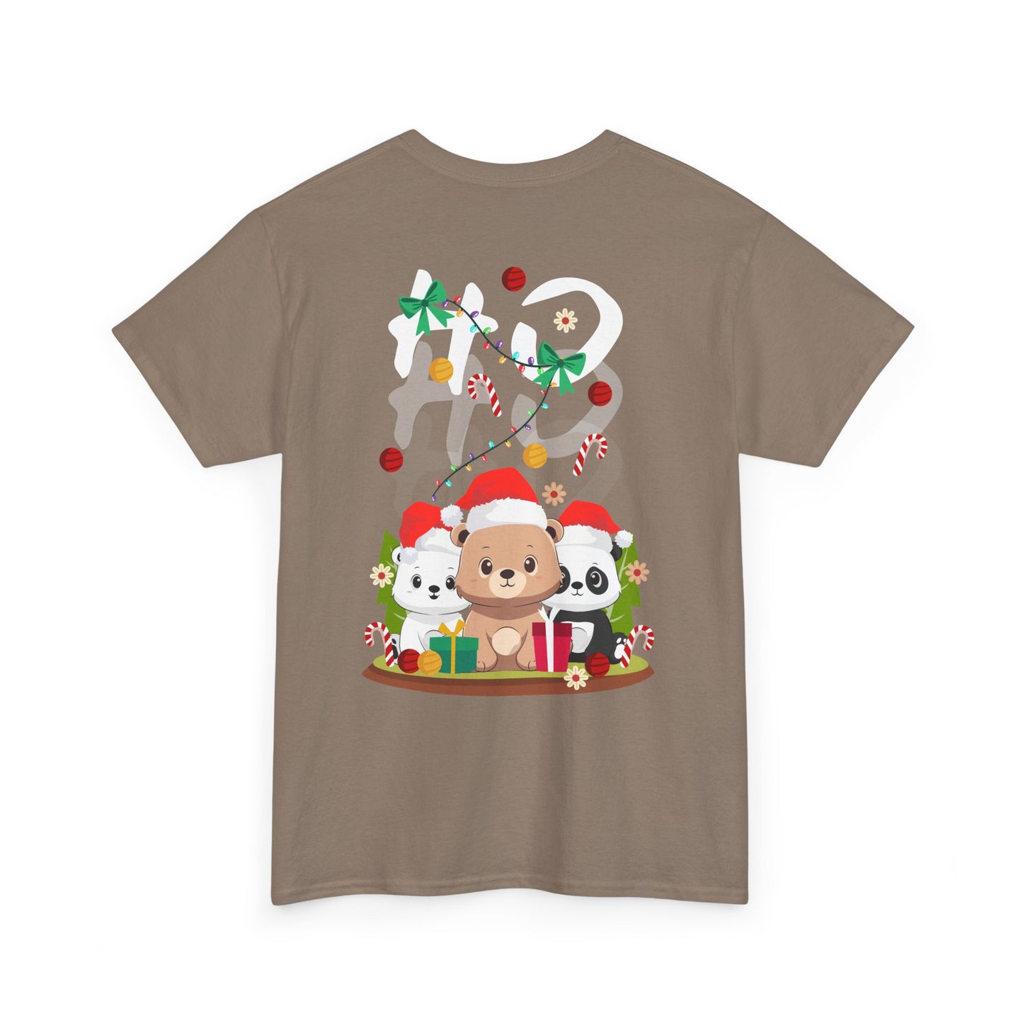 Ho Ho Ho Christmas bears (back) unisex crewneck t-shirt