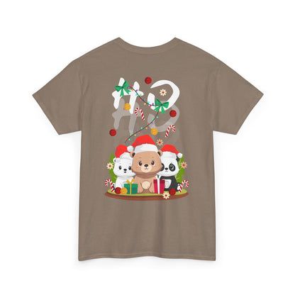 Ho Ho Ho Christmas bears (back) unisex crewneck t-shirt