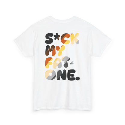 Suck my fat one bear flag (back) unisex crewneck t-shirt