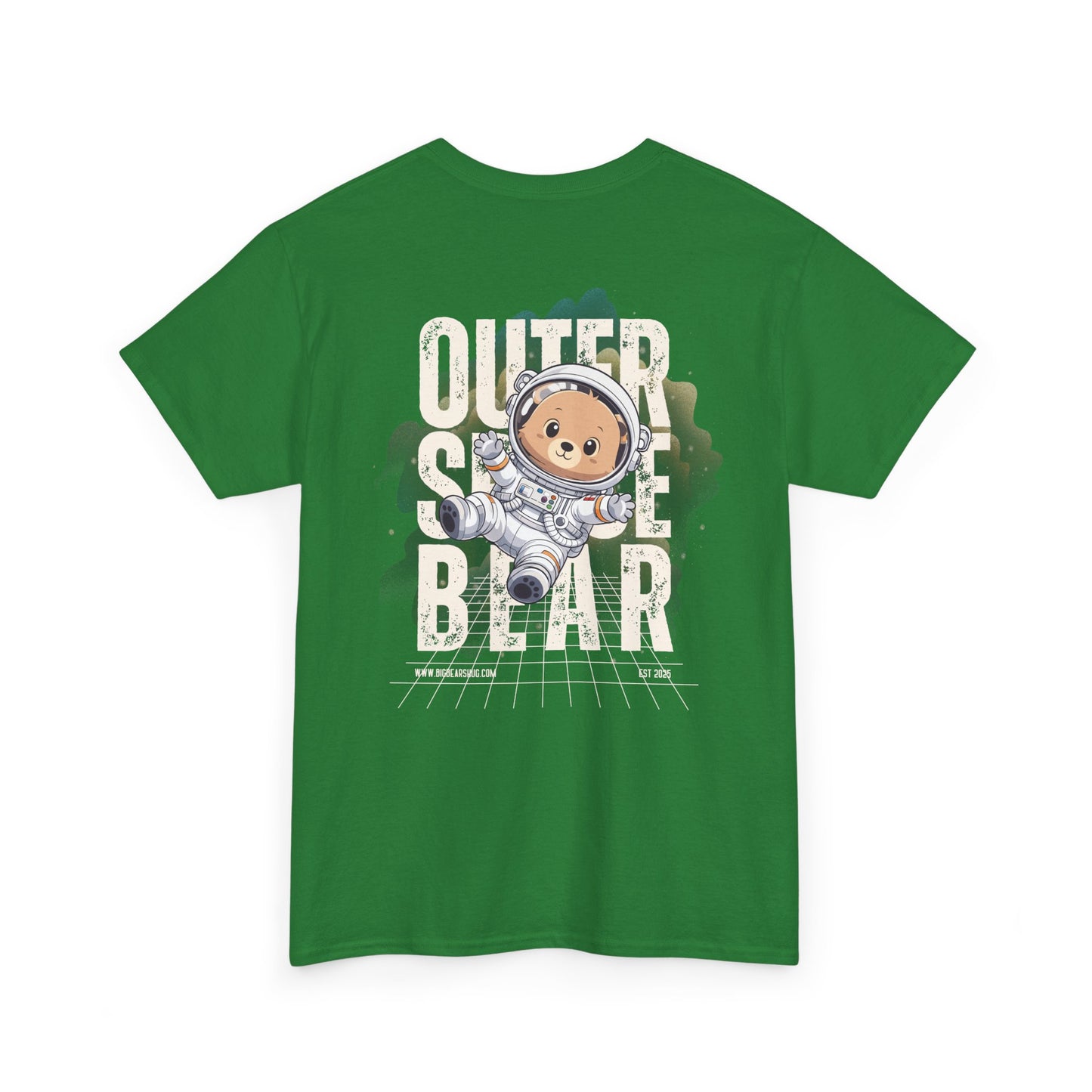 Outer space bear (back) unisex crewneck t-shirt
