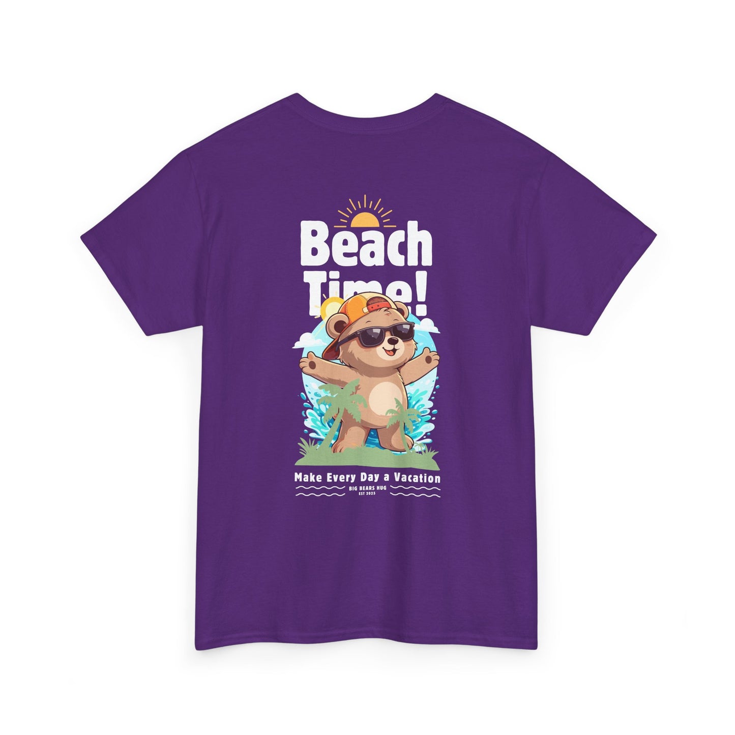 Beach time with Pancha (back) unisex crewneck t-shirt