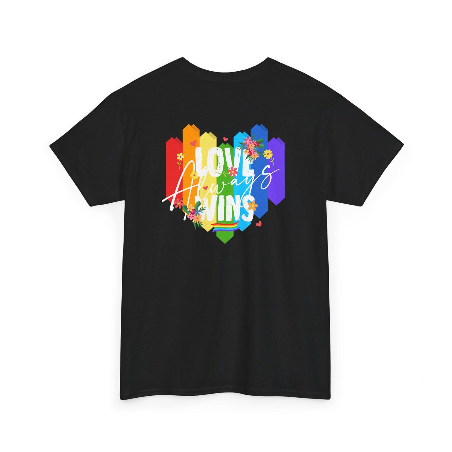 Love always wins rainbow (back) unisex crewneck t-shirt
