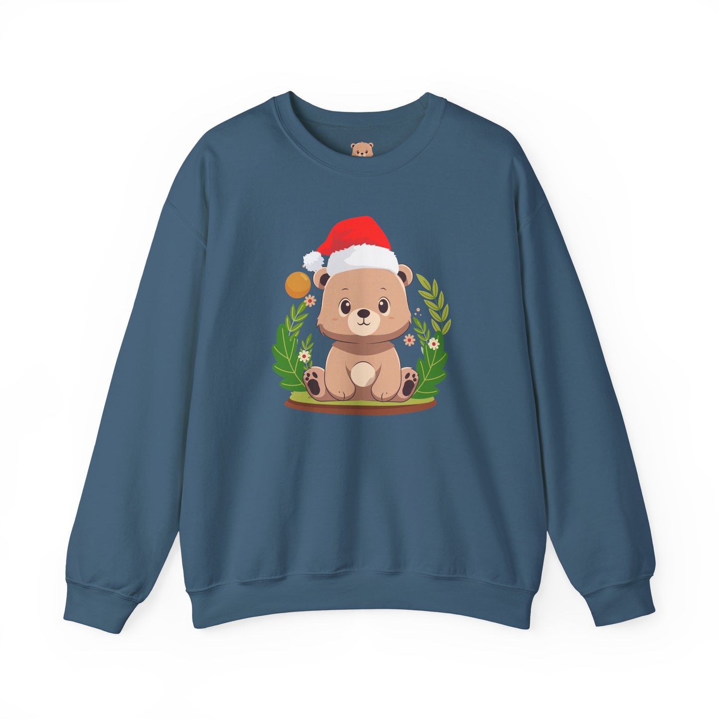 Pancha bear hug (front) Christmas unisex cozy crewneck sweatshirt