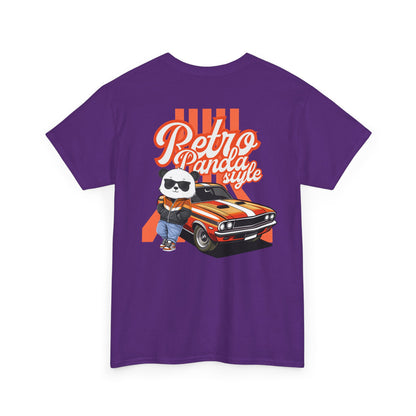 Retro panda style with Macho (back) unisex crewneck t-shirt