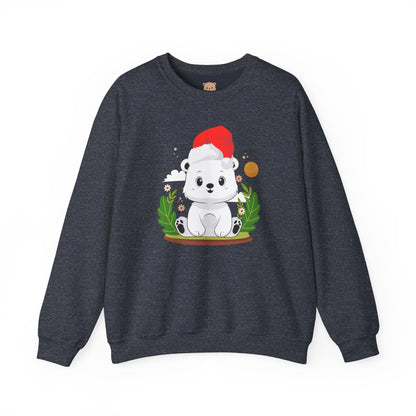 Snojo bear hug (front) Christmas unisex cozy crewneck sweatshirt