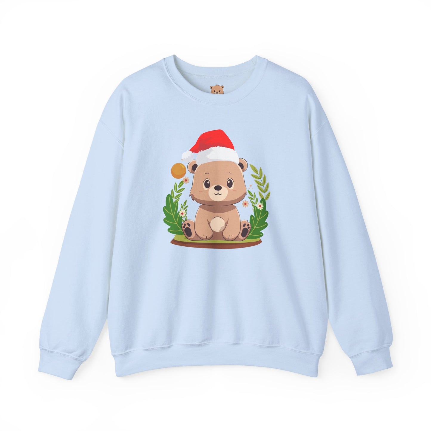 Pancha bear hug (front) Christmas unisex cozy crewneck sweatshirt