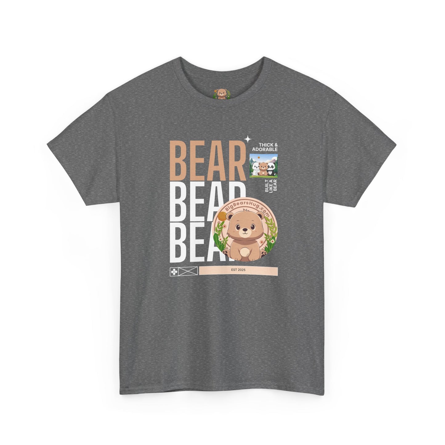 Bear bear bear hug (front) unisex crewneck t-shirt
