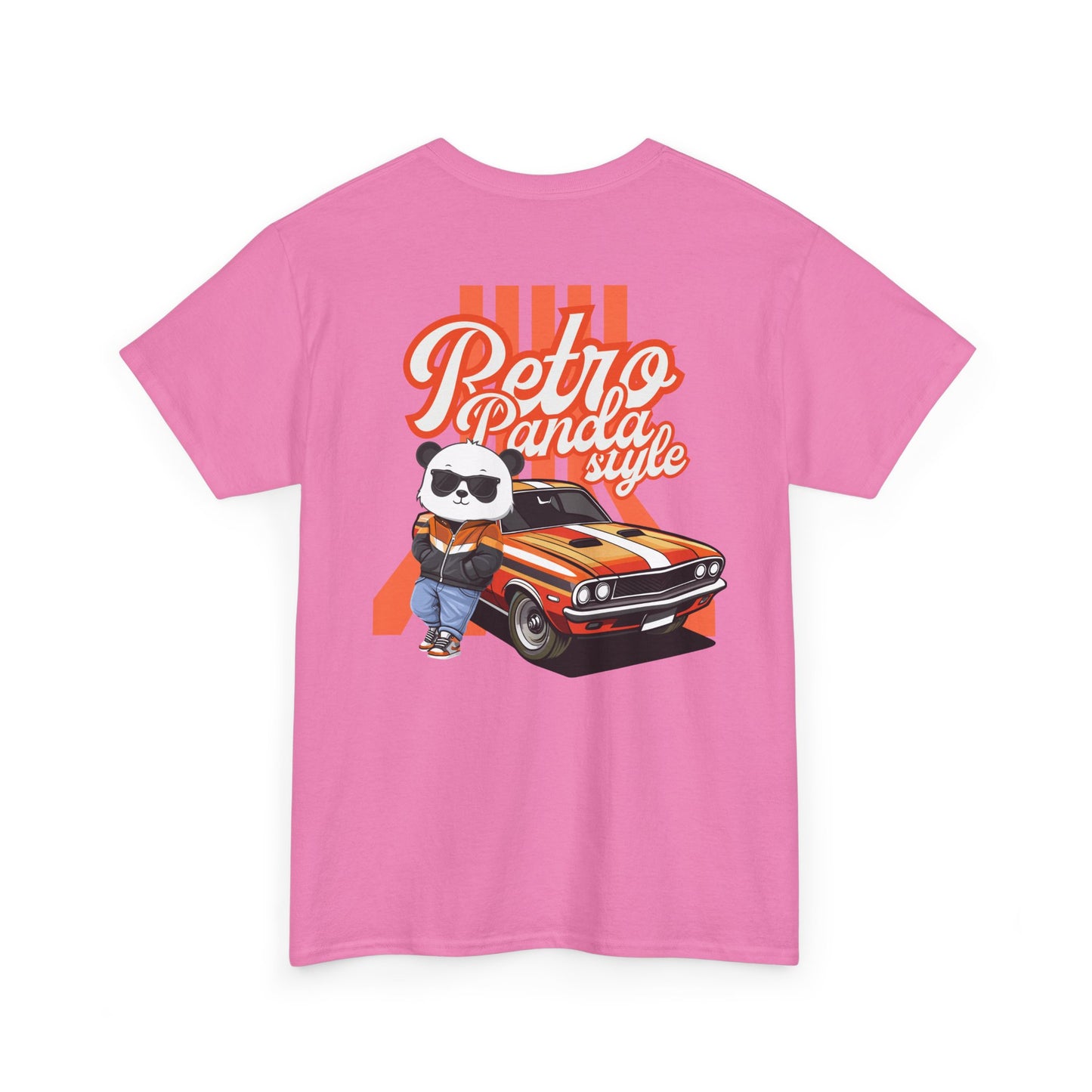 Retro panda style with Macho (back) unisex crewneck t-shirt