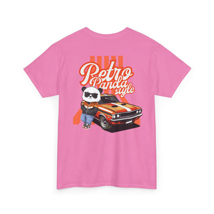 Retro panda style with Macho (back) unisex crewneck t-shirt