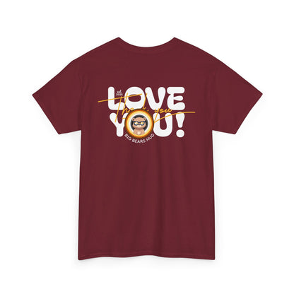 Love you and thank you bear flag (back) unisex crewneck t-shirt