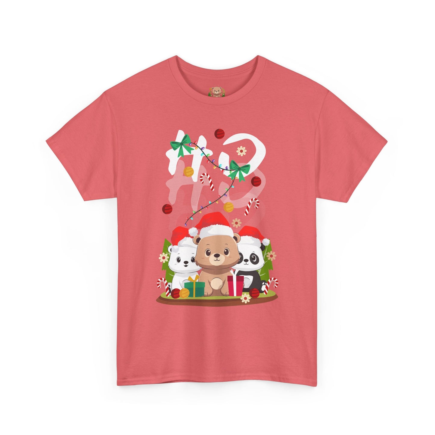 Ho Ho Ho Christmas bears (front) unisex crewneck t-shirt