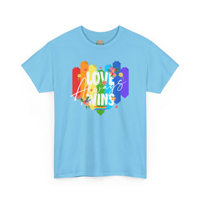Love always wins rainbow (front) unisex crewneck t-shirt
