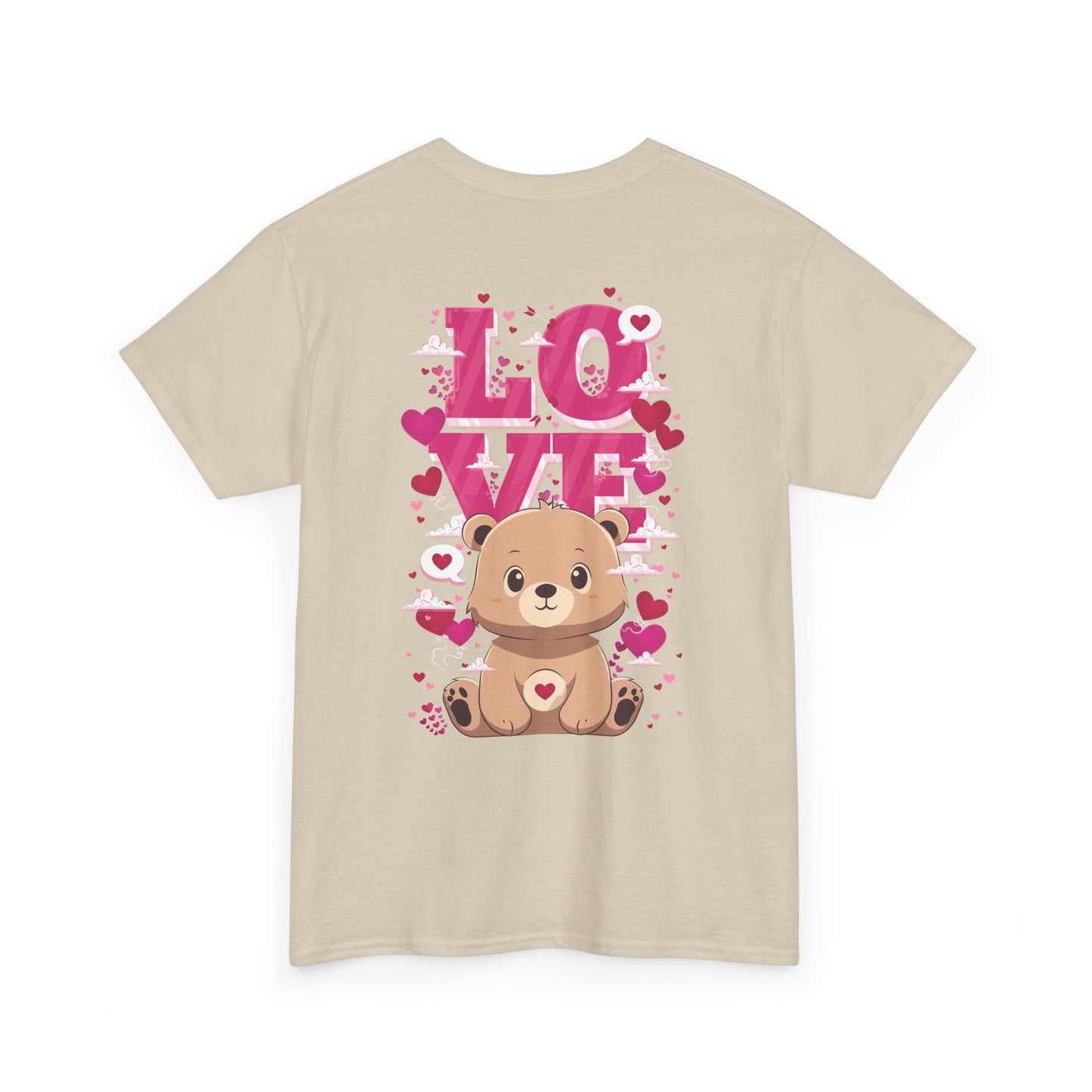 Pancha bear's love (back) unisex crewneck t-shirt