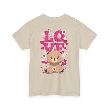 Pancha bear's love (back) unisex crewneck t-shirt