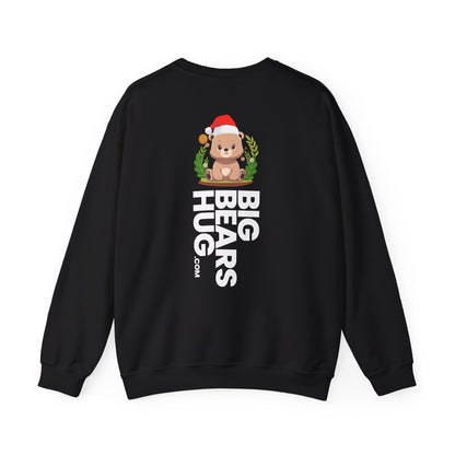 Pancha bear hug (back) Christmas unisex cozy crewneck sweatshirt