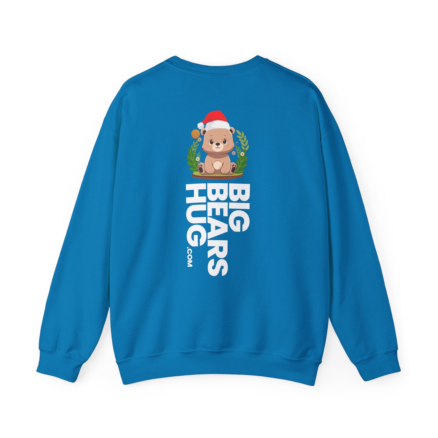 Pancha bear hug (back) Christmas unisex cozy crewneck sweatshirt
