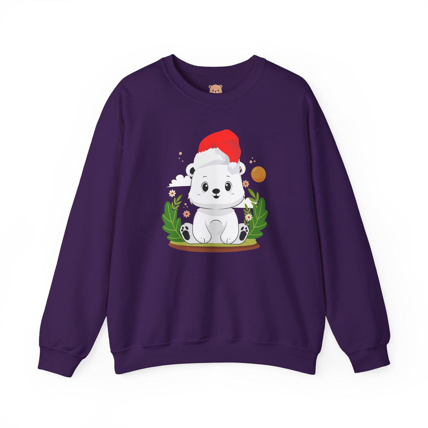 Snojo bear hug (front) Christmas unisex cozy crewneck sweatshirt