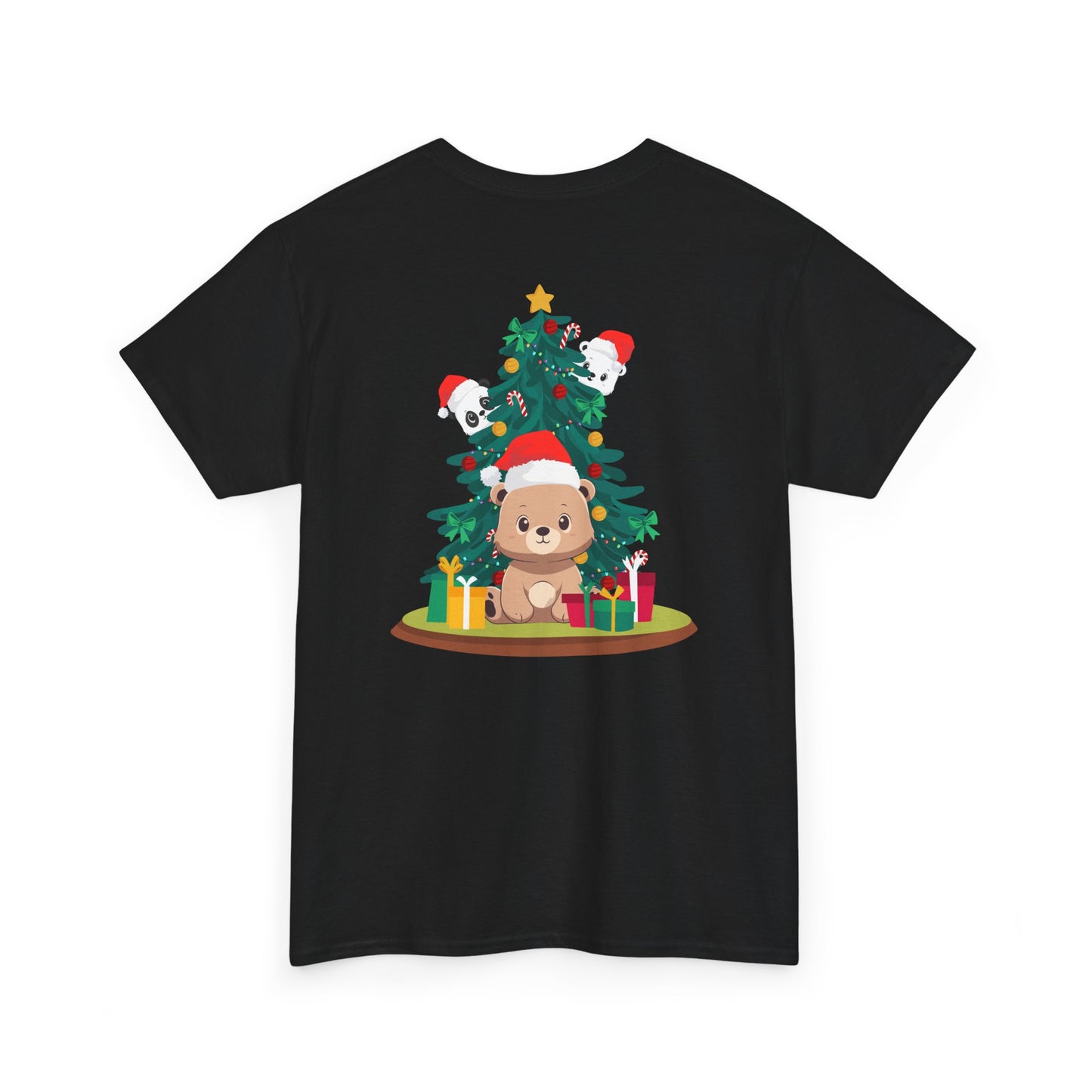 Peek a booo Christmas Santa bears (back) unisex crewneck t-shirt