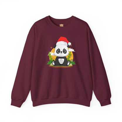 Macho bear hug (front) Christmas unisex cozy crewneck sweatshirt