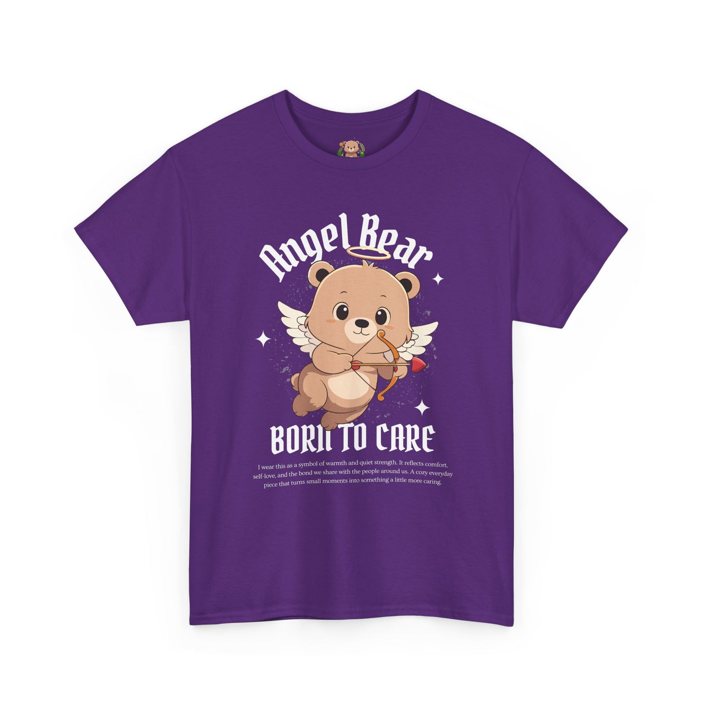 Angle bear, born to care (front) unisex crewneck t-shirt