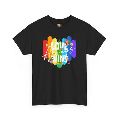 Love always wins rainbow (front) unisex crewneck t-shirt
