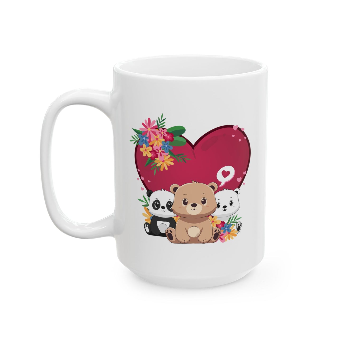 Bears full of love ceramic coffee/tea mug/cup (11oz/15oz)