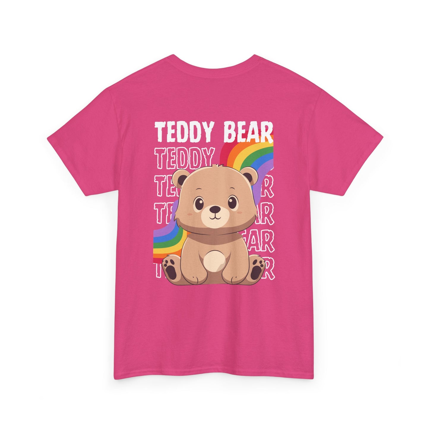 Teddy bear rainbow pancha (back) unisex crewneck t-shirt