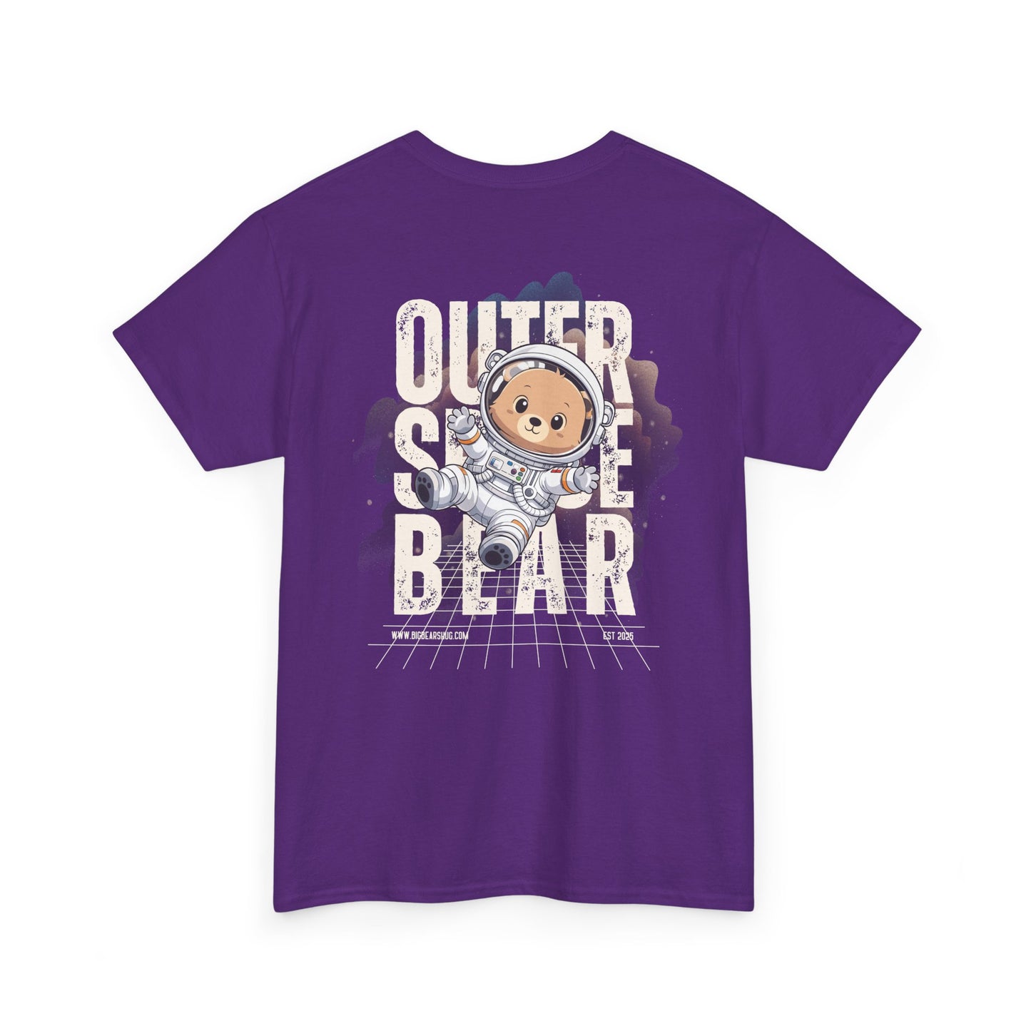 Outer space bear (back) unisex crewneck t-shirt
