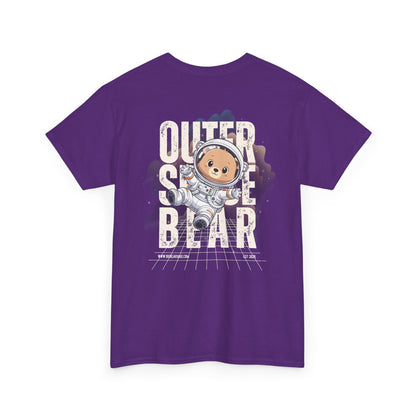Outer space bear (back) unisex crewneck t-shirt