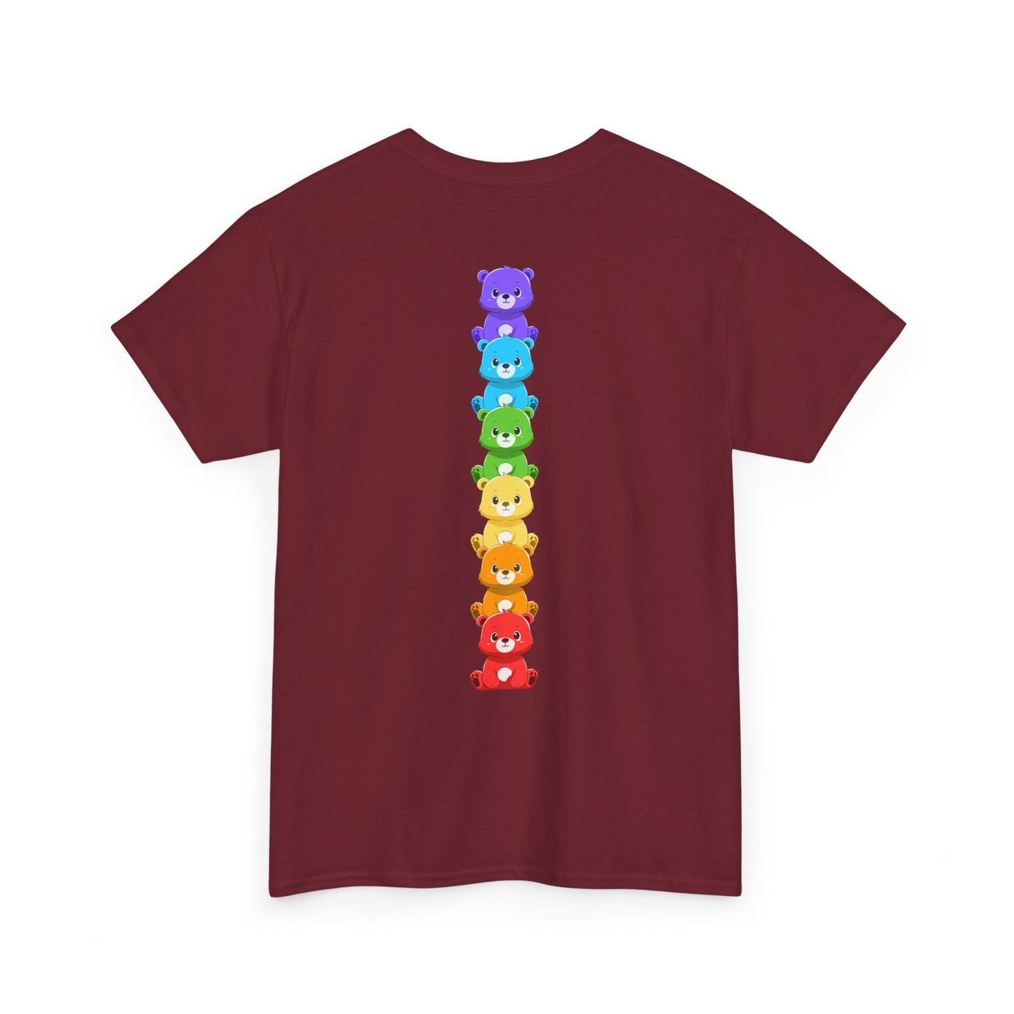 Rainbow bears line (back) unisex crewneck t-shirt