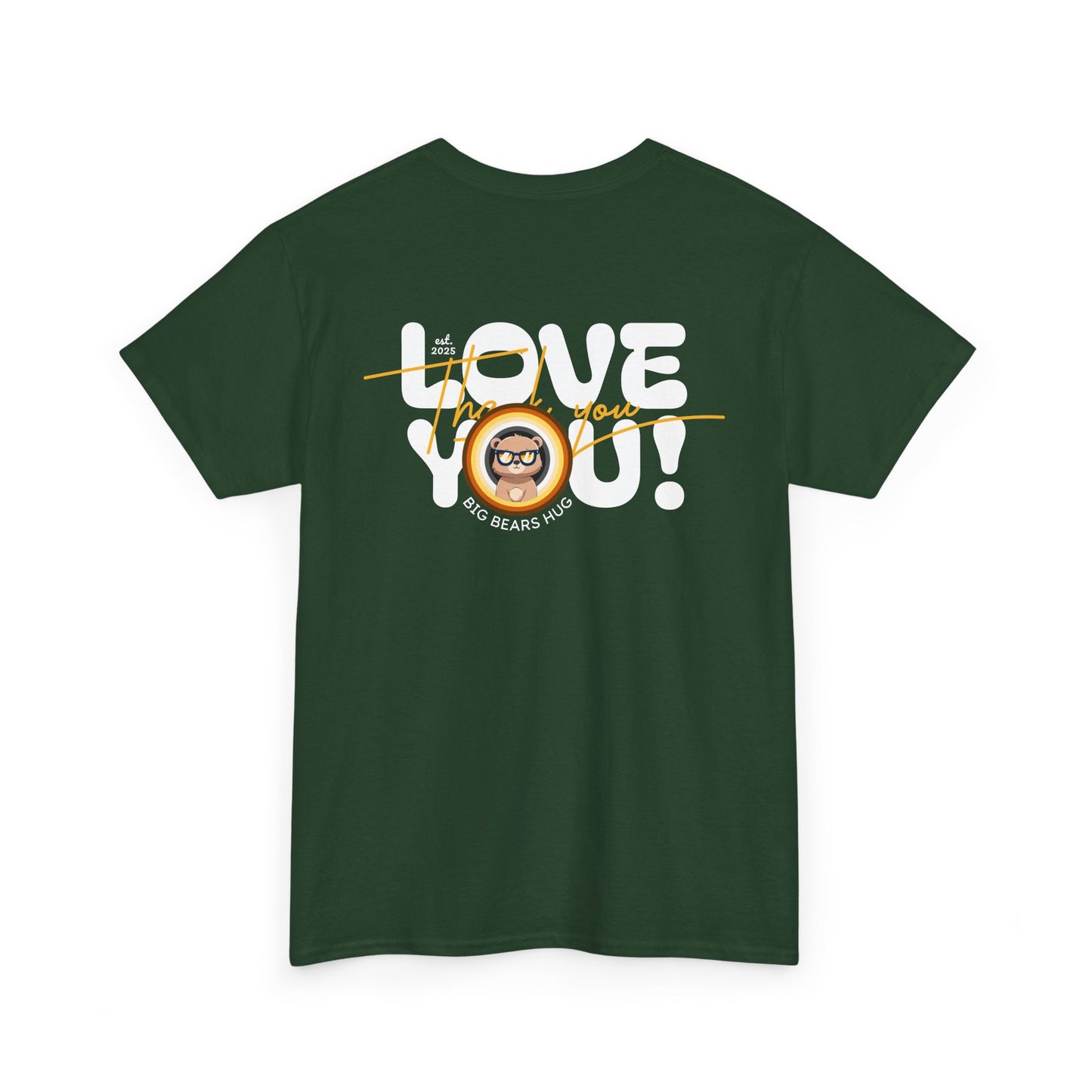 Love you and thank you bear flag (back) unisex crewneck t-shirt