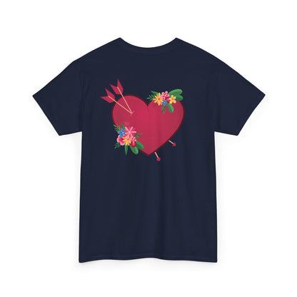 Heart full of love (back) unisex crewneck t-shirt