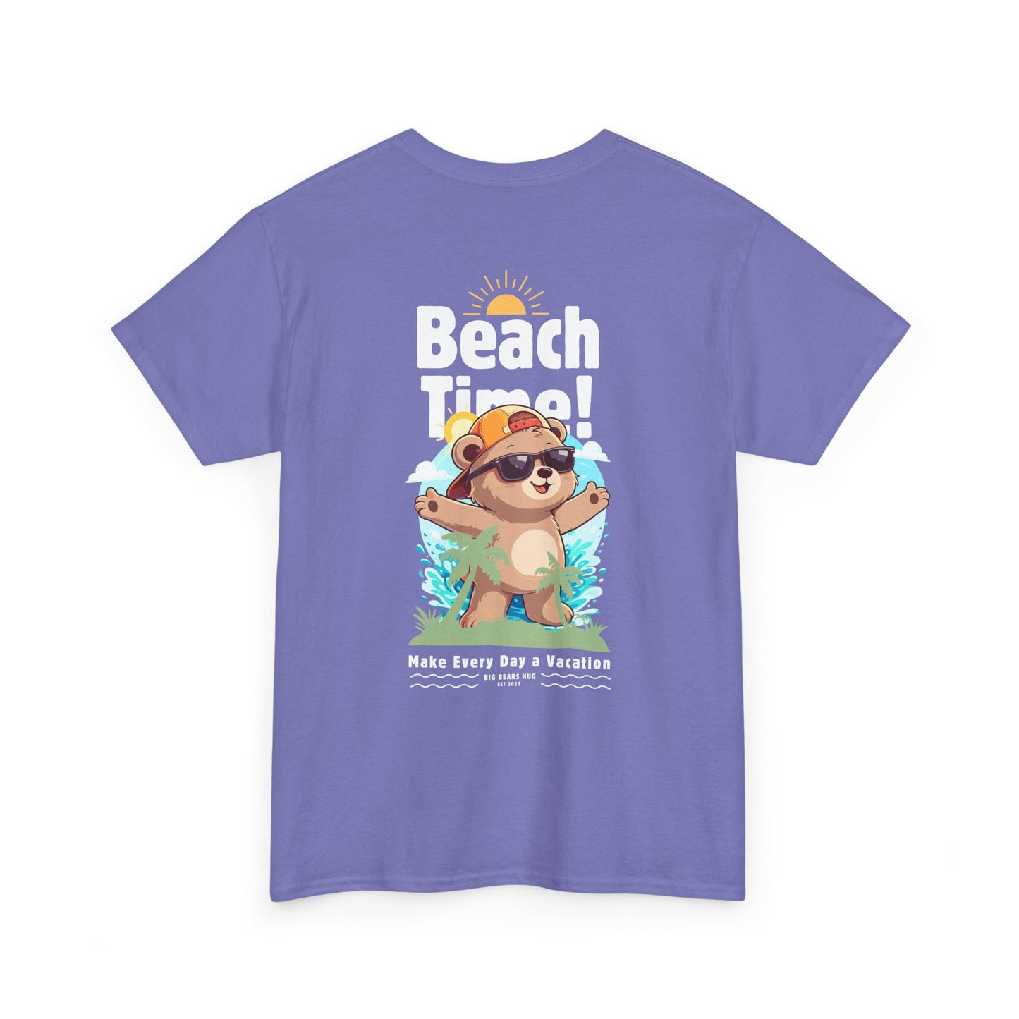 Beach time with Pancha (back) unisex crewneck t-shirt