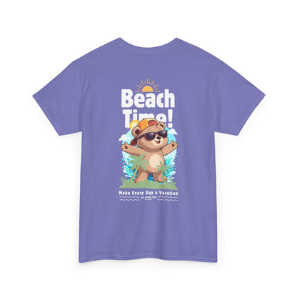 Beach time with Pancha (back) unisex crewneck t-shirt