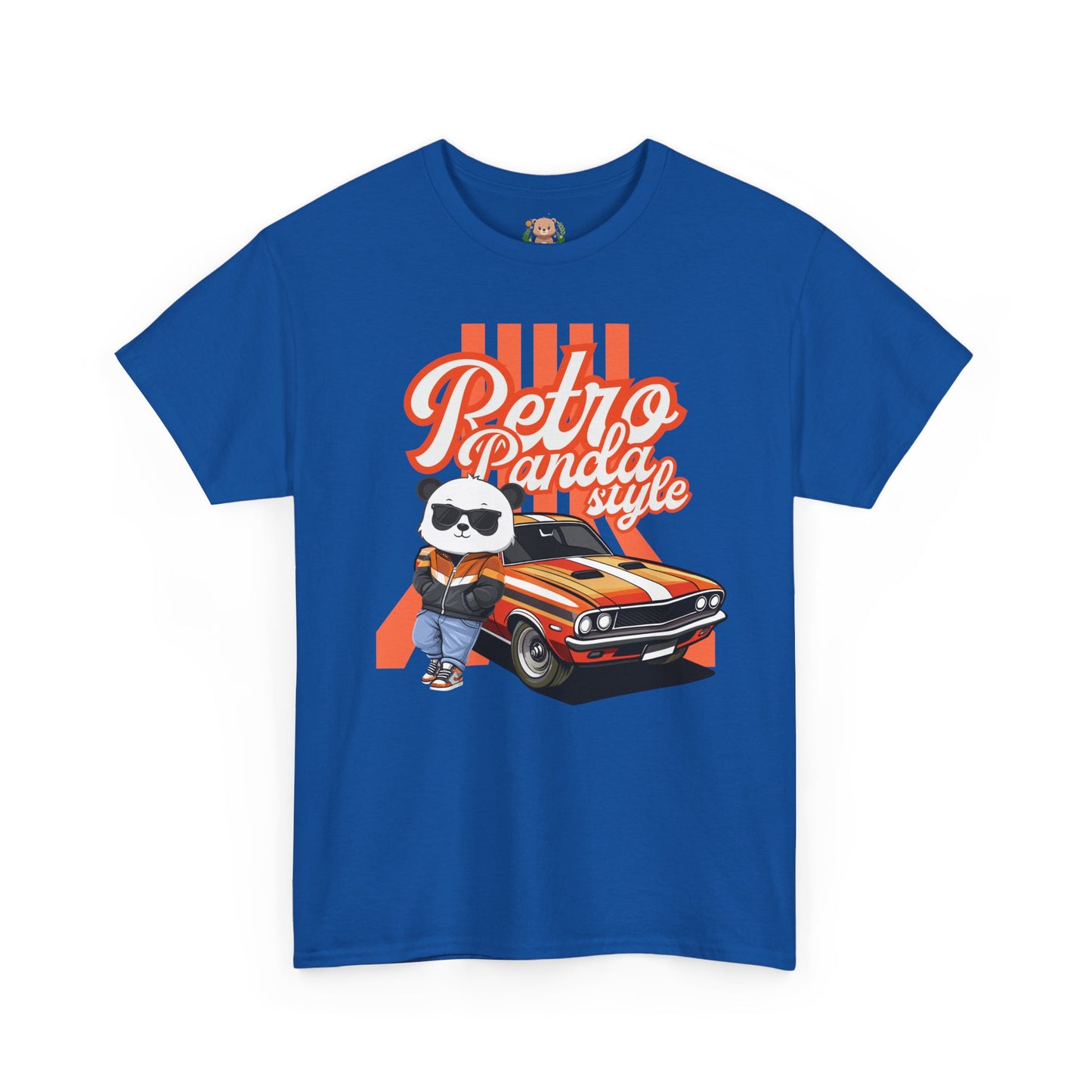 Retro panda style with Macho (front) unisex crewneck t-shirt