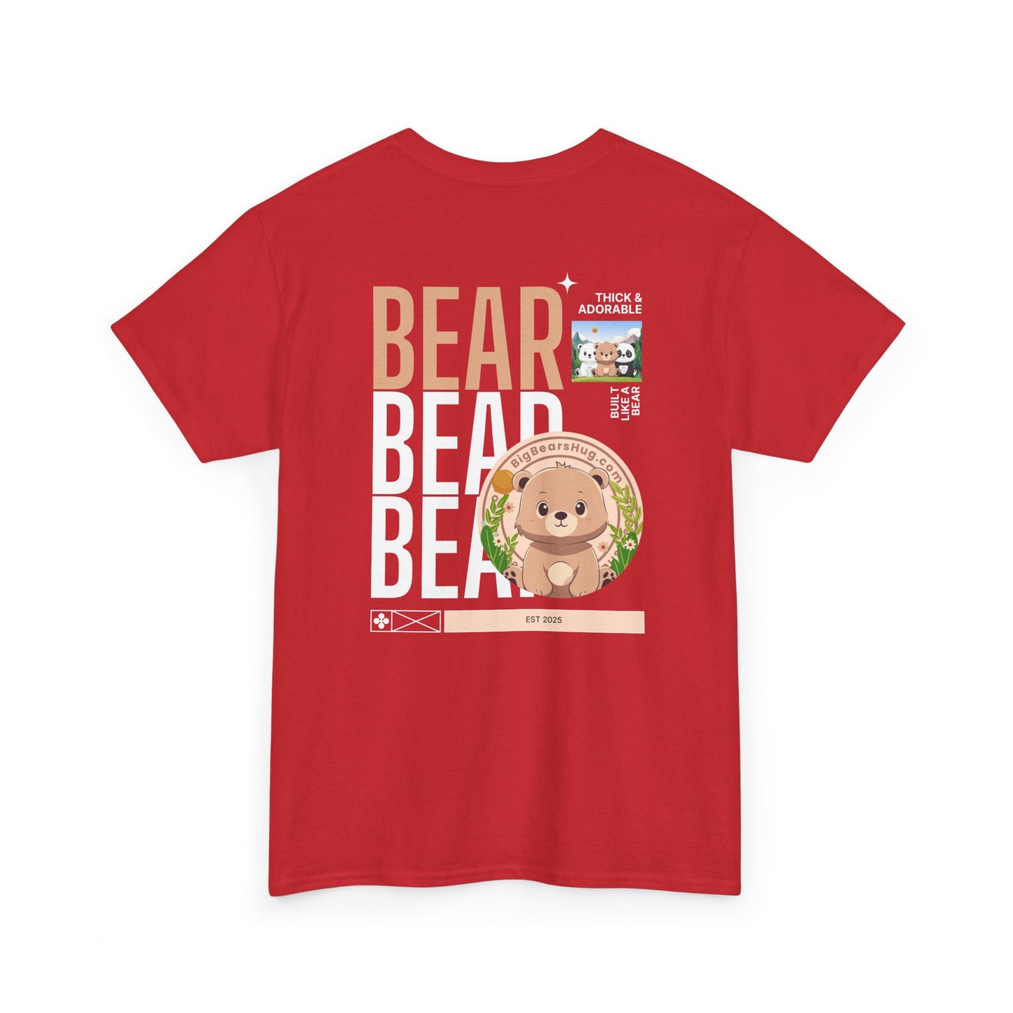 Bear bear bear hug (back) unisex crewneck t-shirt