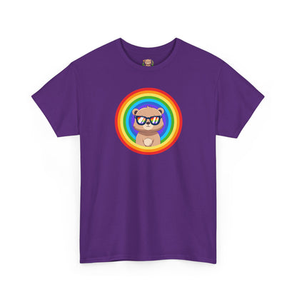 Rainbow Pancha bear rings (front) unisex crewneck t-shirt