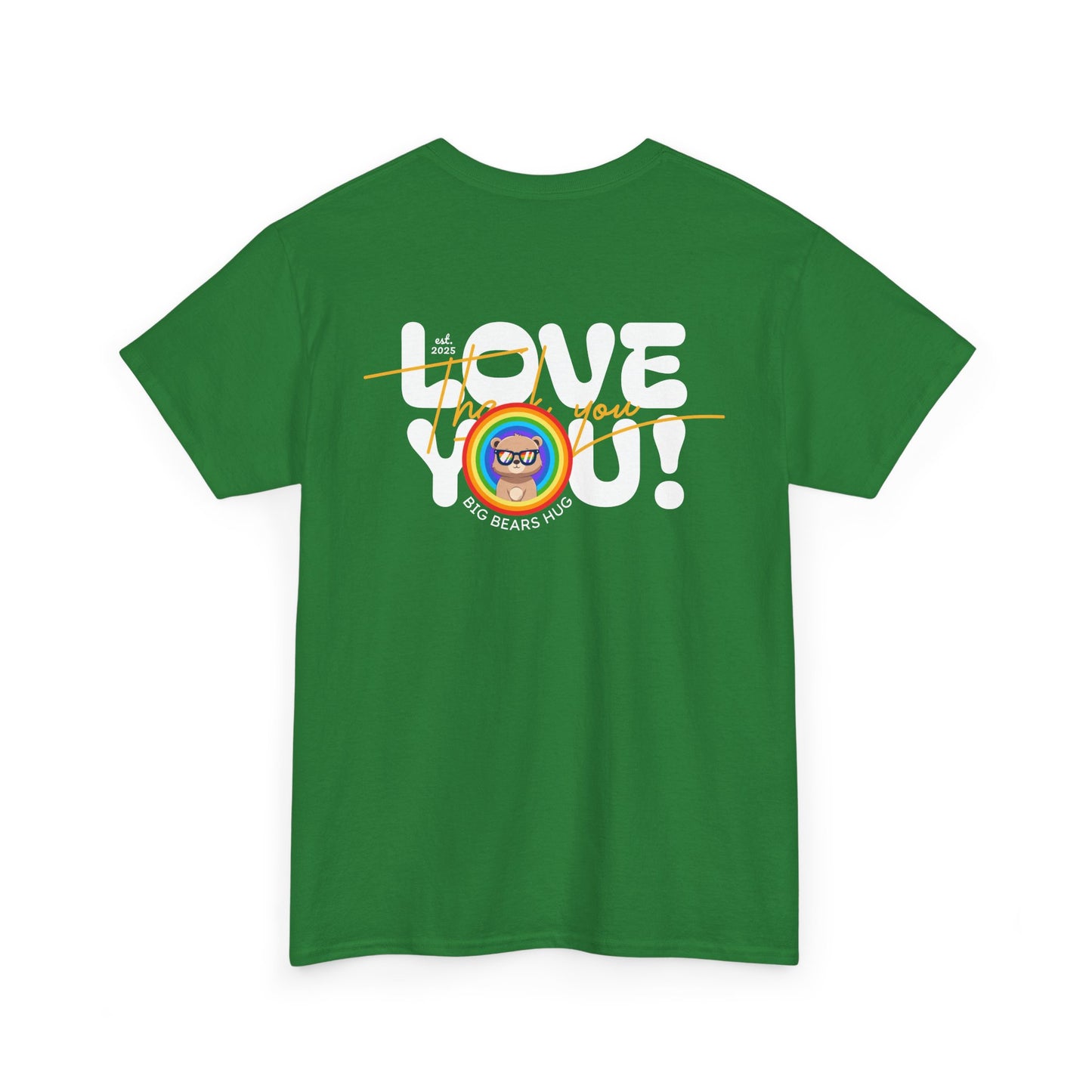 Love you and thank you rainbow (back) unisex crewneck t-shirt