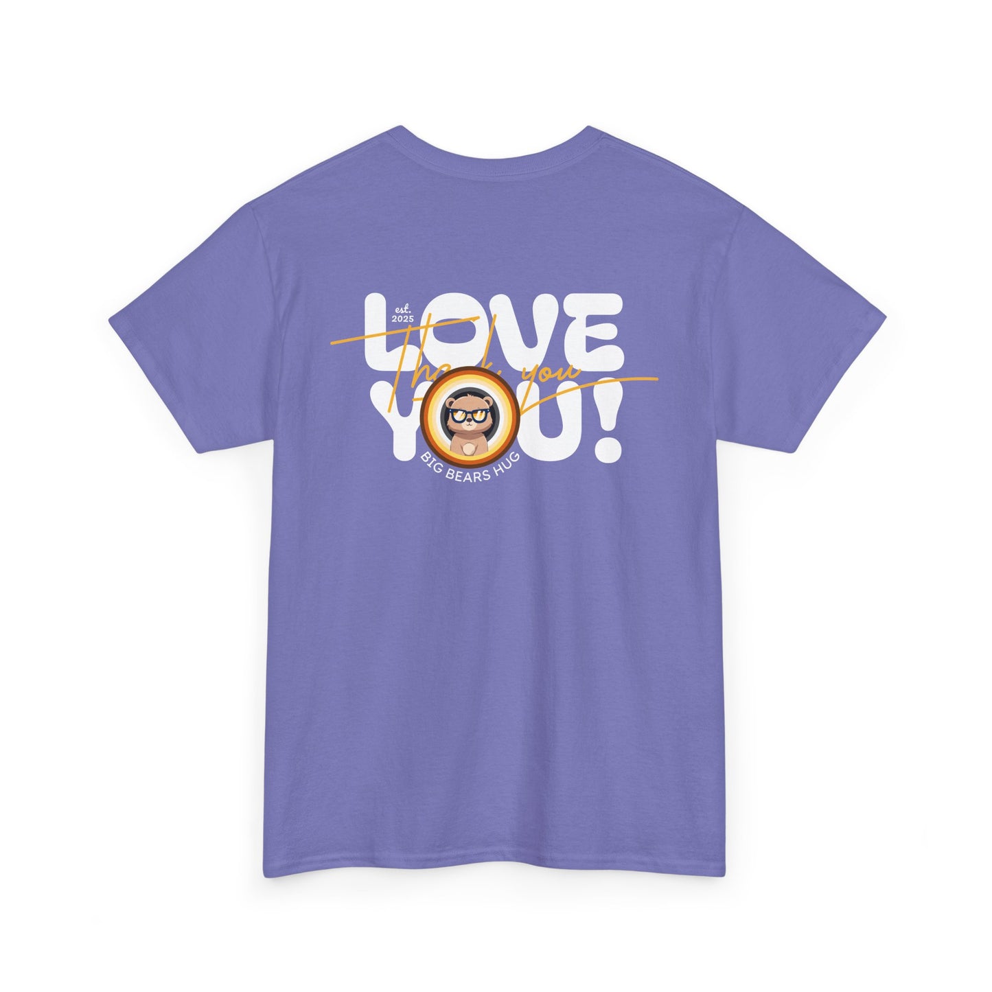Love you and thank you bear flag (back) unisex crewneck t-shirt